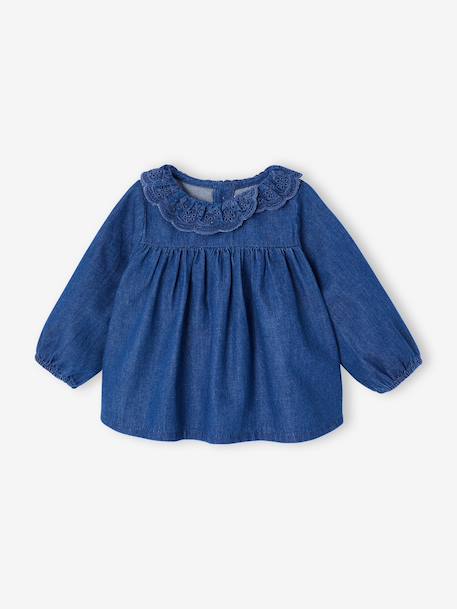 Girl's denim blouse stone 