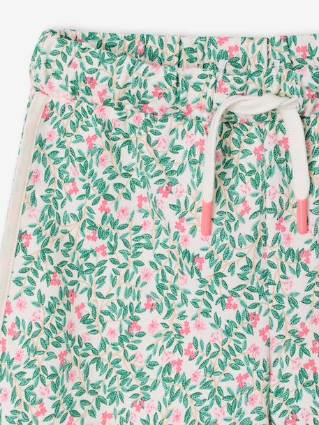 Fleece Sports Shorts for Girls aqua green+navy blue+vanilla 
