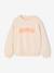Girl's sweatshirt with positive message aqua green+pale pink 