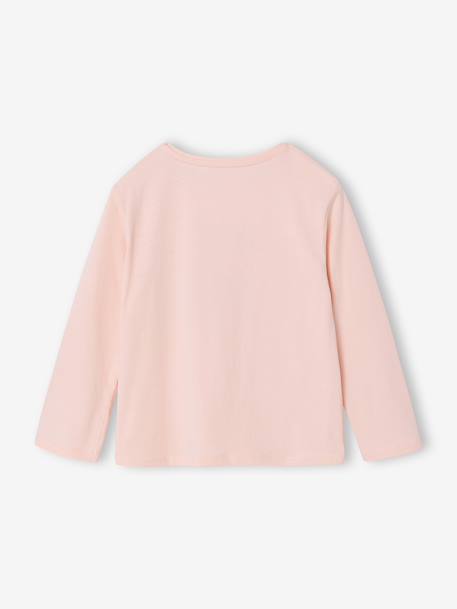Long-Sleeved T-Shirt for Girls, BASICS ecru+pale pink 