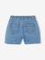 Embroidered girl's short medium blue+rose+sage green 