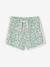 Fleece Sports Shorts for Girls aqua green+navy blue+vanilla 