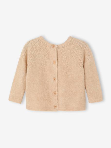 Openwork Knit Jumper for Girls marl beige 