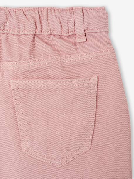 Embroidered girl's short medium blue+rose+sage green 