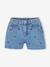 Embroidered girl's short medium blue+rose+sage green 