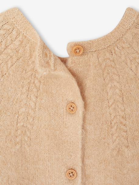 Openwork Knit Jumper for Girls marl beige 