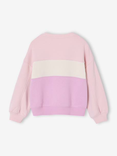 Colourblock Sweatshirt for Girls pale pink 
