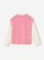 Girl's 2-in-1 jumper with sleeves grey blue+rose 