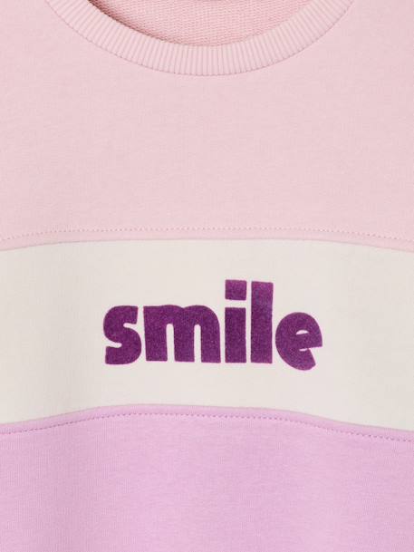 Colourblock Sweatshirt for Girls pale pink 