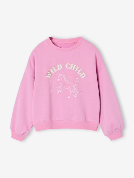 Long-Sleeved Sweatshirt for Girls mauve 