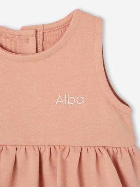 Dress with Integrated Bodysuit for Newborns old rose 