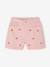 Embroidered girl's short medium blue+rose+sage green 