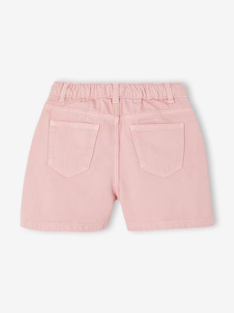 Embroidered girl's short medium blue+rose+sage green 