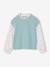 Girl's 2-in-1 jumper with sleeves grey blue+rose 