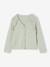 Cardigan with Ruffles for Girls ecru+golden beige+green 