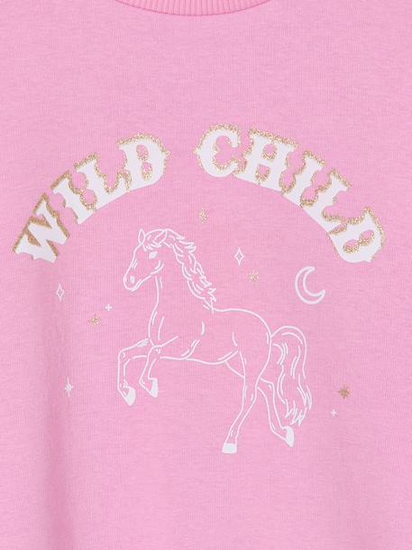 Long-Sleeved Sweatshirt for Girls mauve 