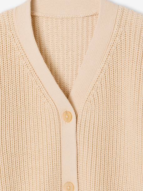 Rib Knit Cardigan for Girls rose+vanilla 
