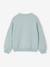 Girl's sweatshirt with positive message aqua green+pale pink 