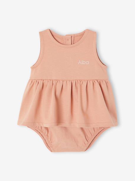 Dress with Integrated Bodysuit for Newborns old rose 