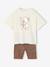 Girl's T-shirt and cycling shorts set ecru 