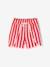 Girl's seersucker short striped red 