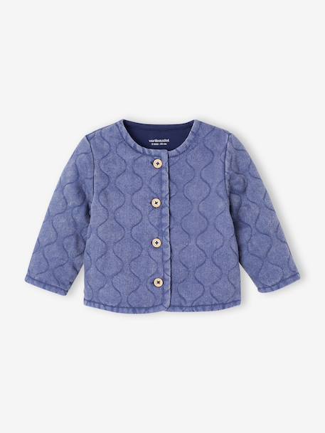 Customisable denim jacket for baby girls stone 