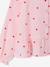 Girl's cotton gauze shirt aqua green+pale pink 