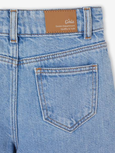 Girl's wide-leg star jeans denim grey+light blue 