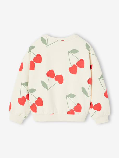 Sweatshirt with Fancy Motifs for Girls printed beige+printed white+rose+vanilla 