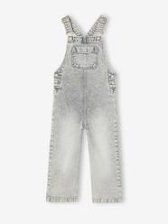 Girls-Wide-Leg Denim Dungarees for Girls 