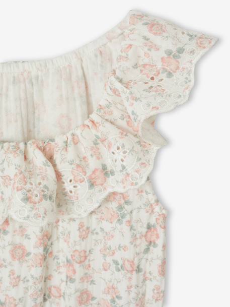 Floral Jumpsuit for Girls pale pink 