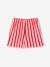 Girl's seersucker short striped red 