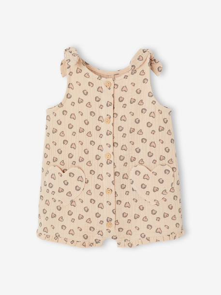 Printed Playsuit for Baby Girls beige 