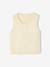 Girl's sleeveless knitted cardigan vanilla 