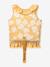 Flotation cardigan with frills rose+yellow 