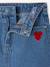 Denim Skirt with Broderie Anglaise for Girls medium blue 
