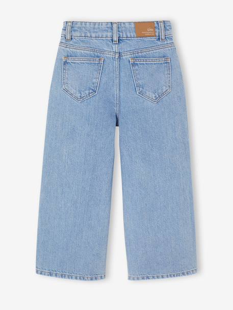 Girl's wide-leg star jeans denim grey+light blue 