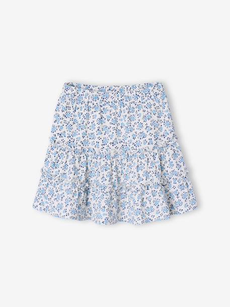Girl's jersey skort ecru+pale pink 