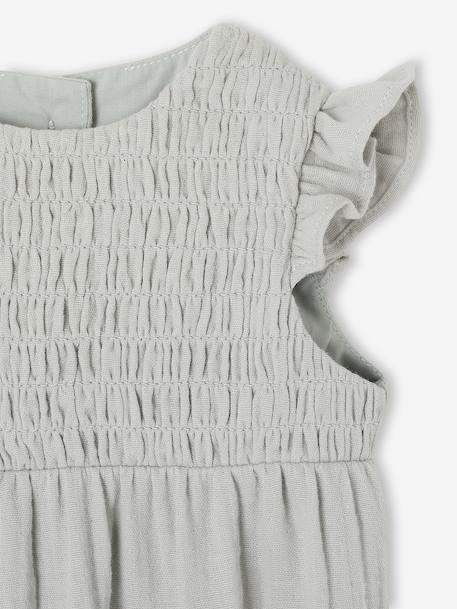 Cotton Gauze Romper for Girls sage green 