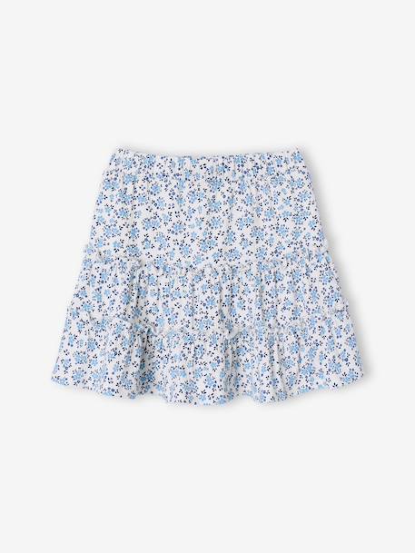 Girl's jersey skort ecru+pale pink 