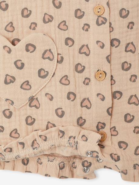 Printed Playsuit for Baby Girls beige 
