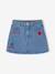 Denim Skirt with Broderie Anglaise for Girls medium blue 
