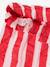 Girl's seersucker short striped red 