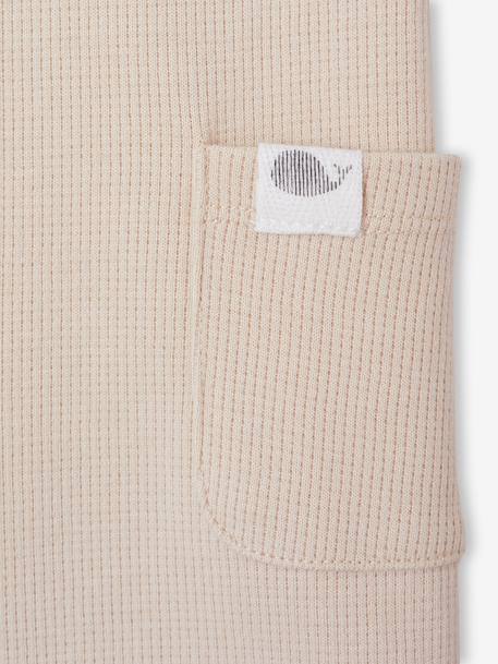 Customisable honeycomb knit sleepsuit clay beige 