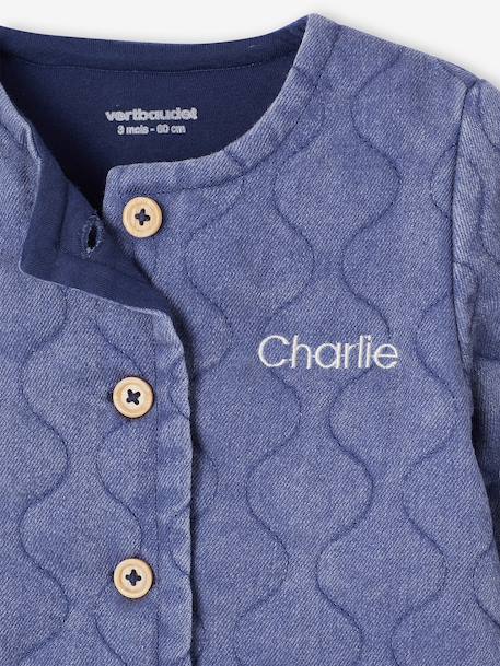 Customisable denim jacket for baby girls stone 