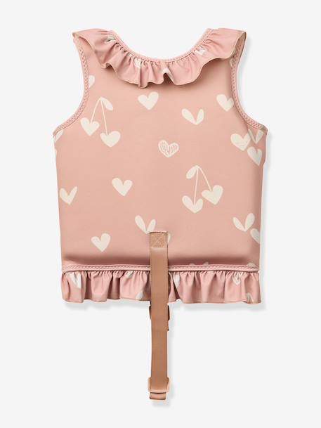 Flotation cardigan with frills rose+yellow 