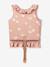 Flotation cardigan with frills rose+yellow 