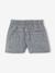 Girls' patterned denim shorts grey+light blue 