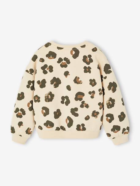 Sweatshirt with Fancy Motifs for Girls printed beige+printed white+rose+vanilla 