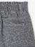 Girls' patterned denim shorts grey+light blue 